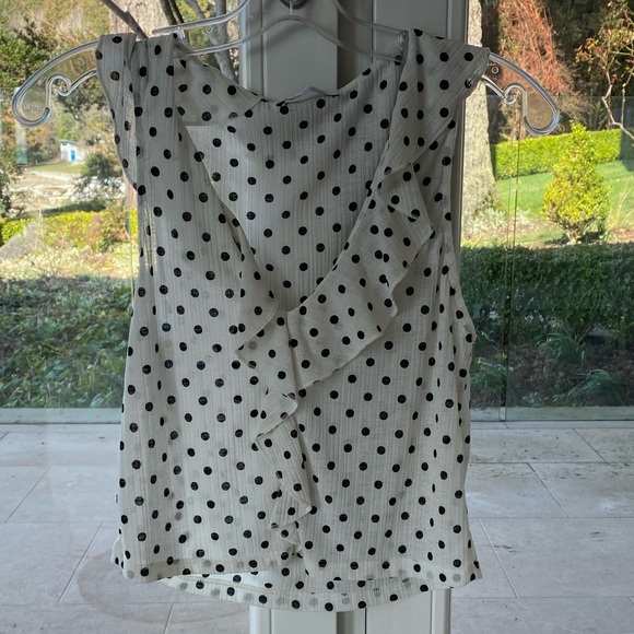 Low-cut polka dot blouse - Picture 2 of 4